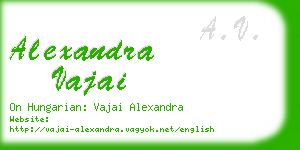alexandra vajai business card